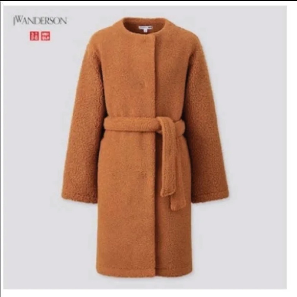 Jw Anderson Uniqlo Brown Teddy Coat
